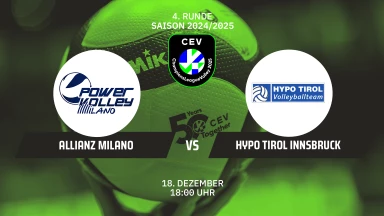 CL Männer: Allianz MILANO vs. Hypo Tirol INNSBRUCK