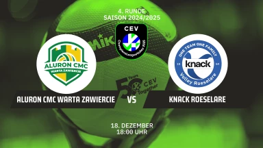 CL Männer: Aluron CMC Warta ZAWIERCIE vs. Knack ROESELARE