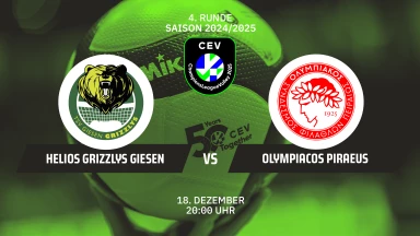 CL Männer: Helios Grizzlys GIESEN vs. Olympiacos PIRAEUS - kommentiert von Regina Mapeli Burchardt