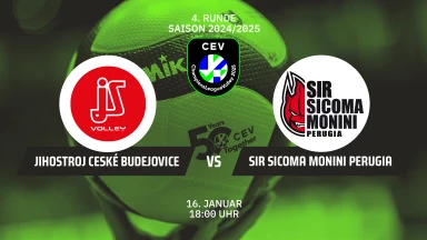 CL Männer: Jihostroj ČESKÉ BUDĚJOVICE vs. Sir Sicoma Monini PERUGIA
