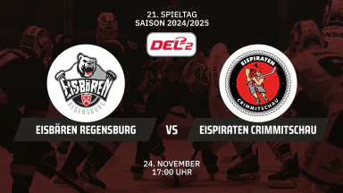 DEL2: Eisbären Regensburg vs. Eispiraten Crimmitschau