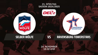 DEL2: Selber Wölfe vs. Ravensburg Towerstars