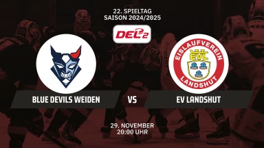 DEL2: Blue Devils Weiden vs. EV Landshut