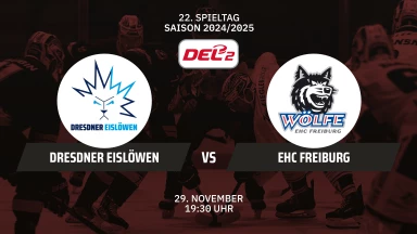 DEL2: Dresdner Eislöwen vs. EHC Freiburg