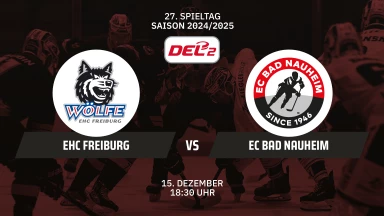 DEL2: EHC Freiburg vs. EC Bad Nauheim