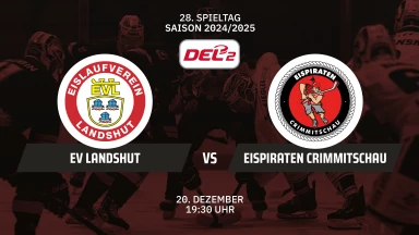 DEL2: EV Landshut vs. Eispiraten Crimmitschau