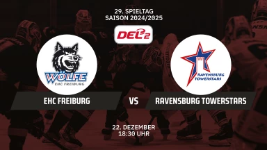 DEL2: EHC Freiburg vs. Ravensburg Towerstars