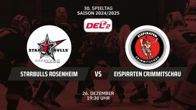 DEL2: Starbulls Rosenheim vs. Eispiraten Crimmitschau