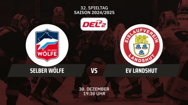 DEL2: Selber Wölfe vs. EV Landshut