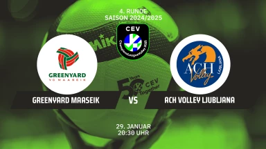 CL Männer: Greenyard MAASEIK vs. ACH Volley LJUBLJANA