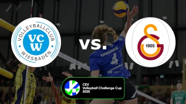 CEV Challenge Cup: VC Wiesbaden vs. Galatasaray Daikin ISTANBUL - Rückspiel kommentiert von Micha Spannaus und Benni Corts