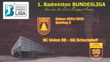 1. Badminton Bundesliga: SC Union 08 Lüdinghausen - SG Schorndorf - Court 1