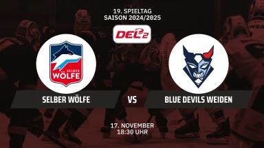 DEL2: Selber Wölfe vs. Blue Devils Weiden