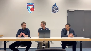 Pressekonferenz ART Giants Düsseldorf vs. HAKRO Merlins Crailsheim