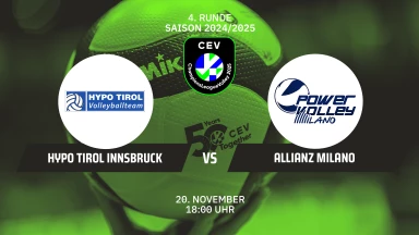 CL Männer: Hypo Tirol Innsbruck vs. Allianz Milano