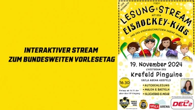 Interaktiver Stream zum bundesweiten Vorlesetag mit den Eishockey-Kids.