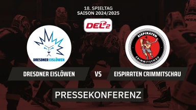 DEL2: Dresdner Eislöwen vs. Eispiraten Crimmitschau | Pressekonferenz