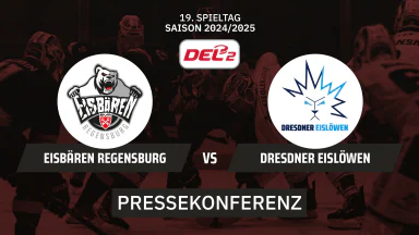 DEL2: Eisbären Regensburg vs. Dresdner Eislöwen I Pressekonferenz