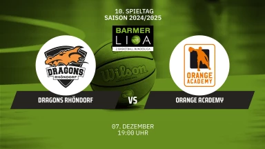 ProB Süd: Dragons Rhöndorf vs. OrangeAcademy