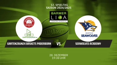 ProB Nord: Gartenzaun24 Baskets Paderborn vs. Seawolves Academy