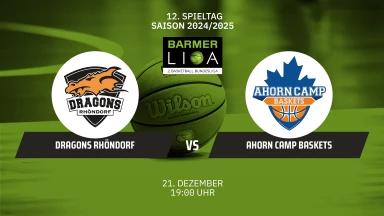 ProB Süd: Dragons Rhöndorf vs. Ahorn Camp Baskets