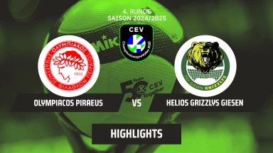 CL Männer: Olympiacos PIRAEUS vs. Helios Grizzlys GIESEN | Highlights