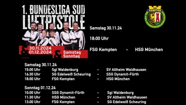 1. Bundesliga Süd - Luftpistole   FSG Kempten	- HSG München