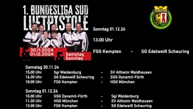 1. Bundesliga Süd - Luftpistole   FSG Kempten	- SG Edelweiß Scheuring