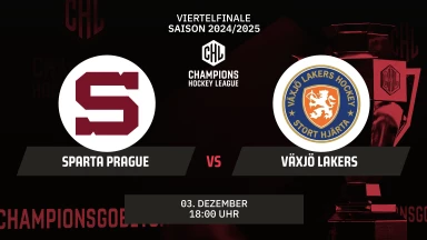 CHL: Sparta Prague vs. Växjö Lakers - Viertelfinale