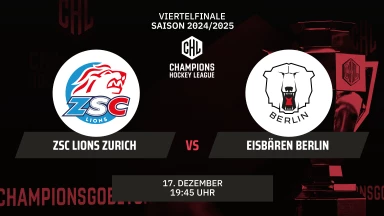 CHL: ZSC Lions Zurich vs. Eisbären Berlin - Viertelfinale - kommentiert von Constantin Eckner