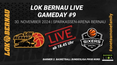 LOK BERNAU vs BSW SIXERS | Barmer 2. Basketball Bundesliga ProB Nord