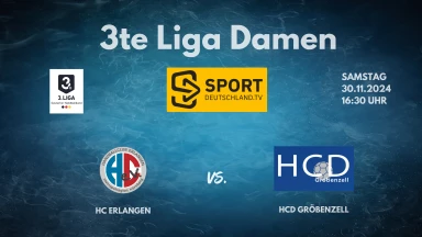3. Liga Frauen: Staffel Süd: HC Erlangen vs. HCD Gröbenzell