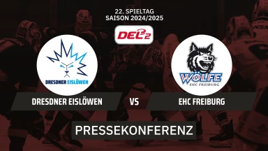 DEL2: Dresdner Eislöwen vs. EHC Freiburg I Pressekonferenz