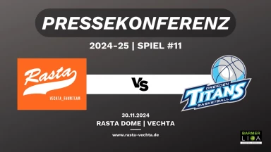 PK:  RASTA Vechta II - Dresden Titans 97:100 (30.11.24)