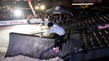 Letzter Teil der Rock A Rail Ski & Snowboard Tour 2024 beim Snowfest Den Haag
