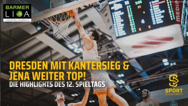 ProA: Dresden mit Kantersieg & Jena weiter an der Spitze - die Highlights des 12. Spieltags