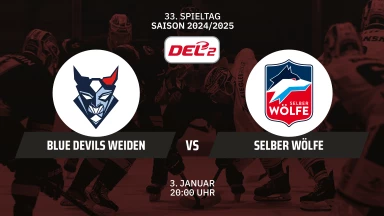 DEL2: Blue Devils Weiden vs. Selber Wölfe