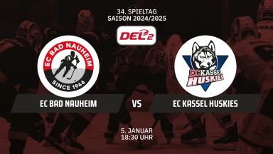 DEL2: EC Bad Nauheim vs. EC Kassel Huskies