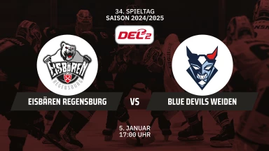 DEL2: Eisbären Regensburg vs. Blue Devils Weiden