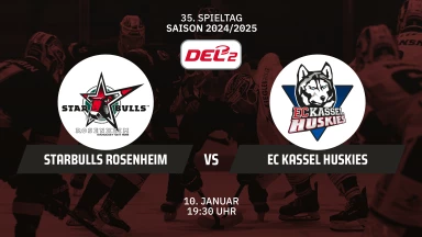 DEL2: Starbulls Rosenheim vs. EC Kassel Huskies