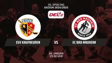 DEL2: ESV Kaufbeuren vs. EC Bad Nauheim