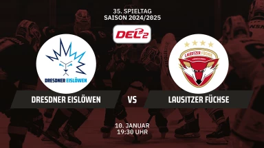 DEL2: Dresdner Eislöwen vs. Lausitzer Füchse