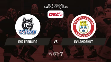 DEL2: EHC Freiburg vs. EV Landshut