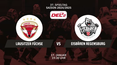 DEL2: Lausitzer Füchse vs. Eisbären Regensburg