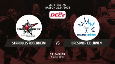 DEL2: Starbulls Rosenheim vs. Dresdner Eislöwen