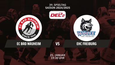DEL2: EC Bad Nauheim vs. EHC Freiburg