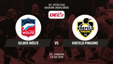 DEL2: Selber Wölfe vs. Krefeld Pinguine