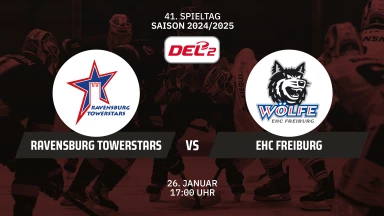 DEL2: Ravensburg Towerstars vs. EHC Freiburg