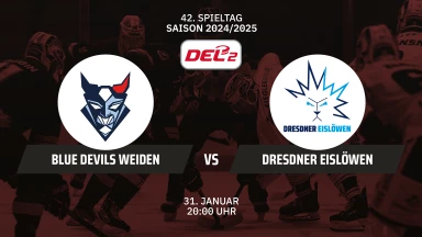 DEL2: Blue Devils Weiden vs. Dresdner Eislöwen