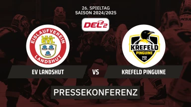 DEL2: EV Landshut vs. Krefeld Pinguine I Pressekonferenz
